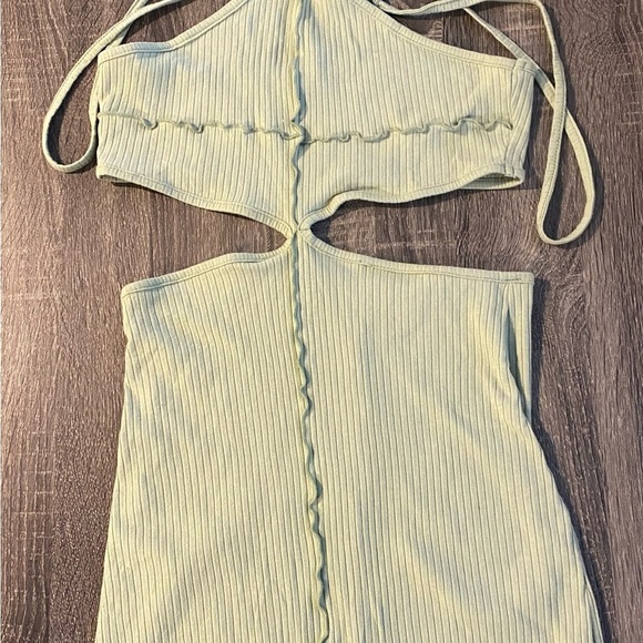 Sexy green Mini Dress boutique Junior large nwot club vacation never worn new - Picture 7 of 9